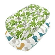 JDEFEG Natural Face Wipes Removable Slipcover 2 Pack for Lounger Cover Baby Muslin Dinosaur Floral Cotton Super Soft Lounger Cover Diaper Wipe Case Travel Cotton E